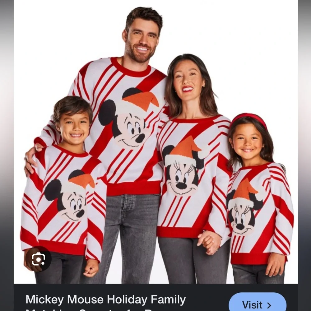 Disney Minnie Mouse Holiday Family Matching Sweater Women’s Size 2XL NWT - Picture 7 of 7
